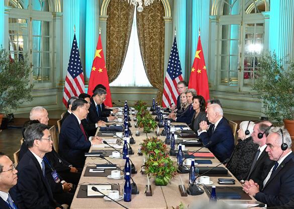 习近平同美国总统拜登举行中美元首会晤4 习近平同美国总统拜登举行中美元首会晤4