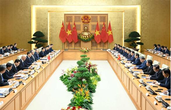 习近平会见越南总理范明政2 习近平会见越南总理范明政2