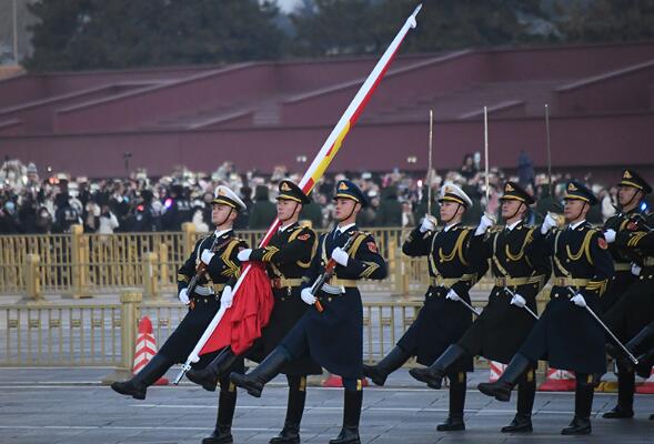 天安门广场举行元旦升旗仪式4 天安门广场举行元旦升旗仪式4